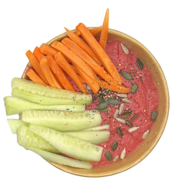 Hummus Remolacha con crudités