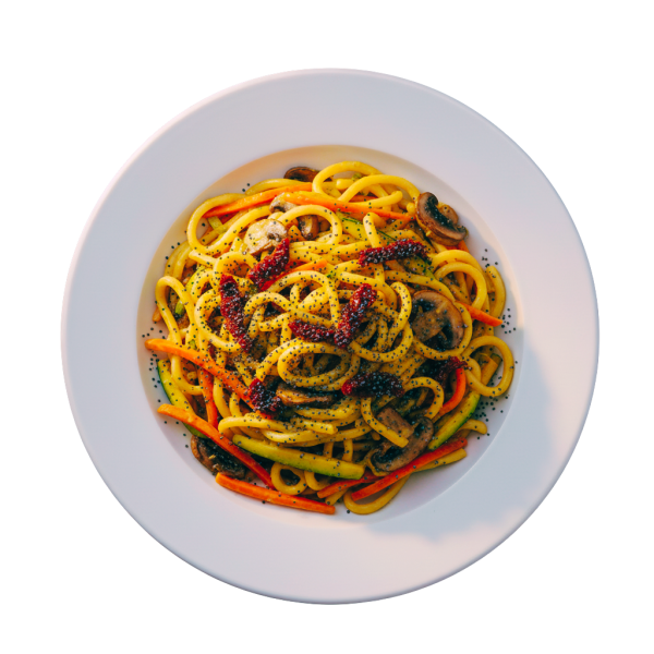 Red curry chicken udon