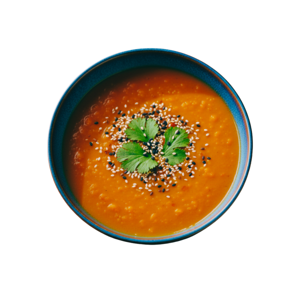 Crema de lentejas y curry